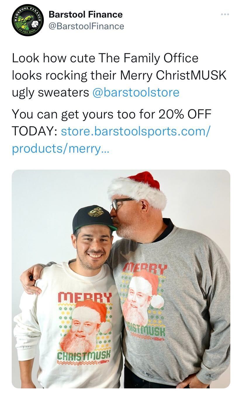 Elon reveals deck Barstool Sports